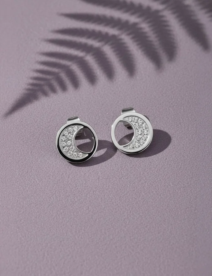 Náušnice Moon Silver