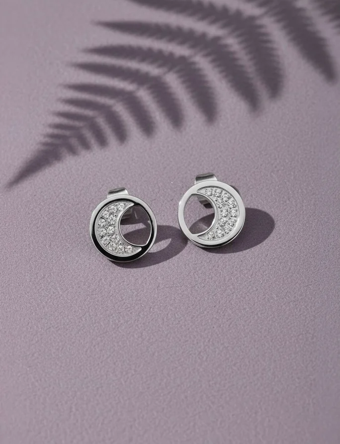 Náušnice Moon Silver