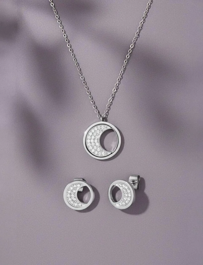 Náušnice Moon Silver