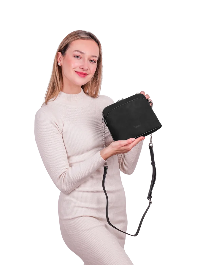 Fossy Mini Suede Black