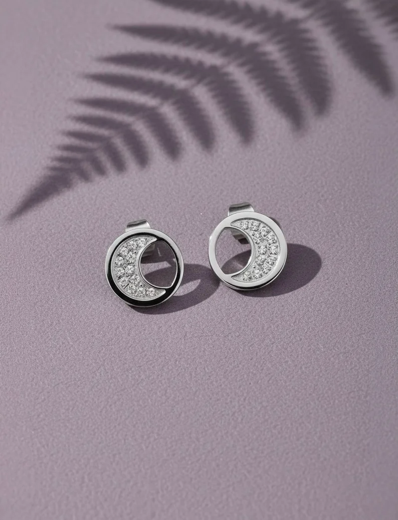 Náušnice Moon Silver