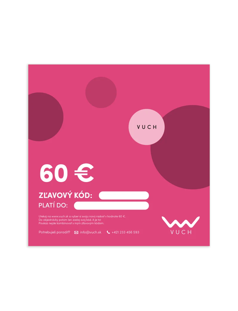 Elektronická darčeková poukážka v hodnote 60 €